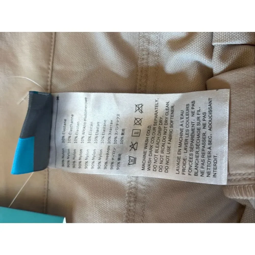 Willit NWT S tan cargo nylon activewear stretchy shorts
